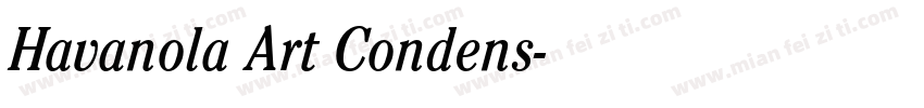 Havanola Art Condens字体转换
